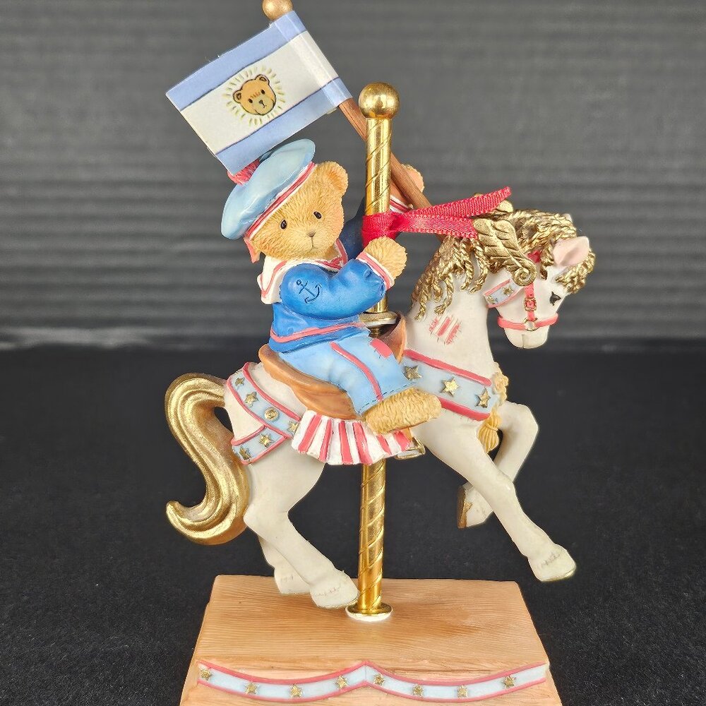 Teddies Enesco Beary Go Round Cherish Teddies Bill True Blue Friends #505552